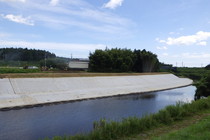 涸沼川429-3号河川改修工事H30.8月築堤護岸工事